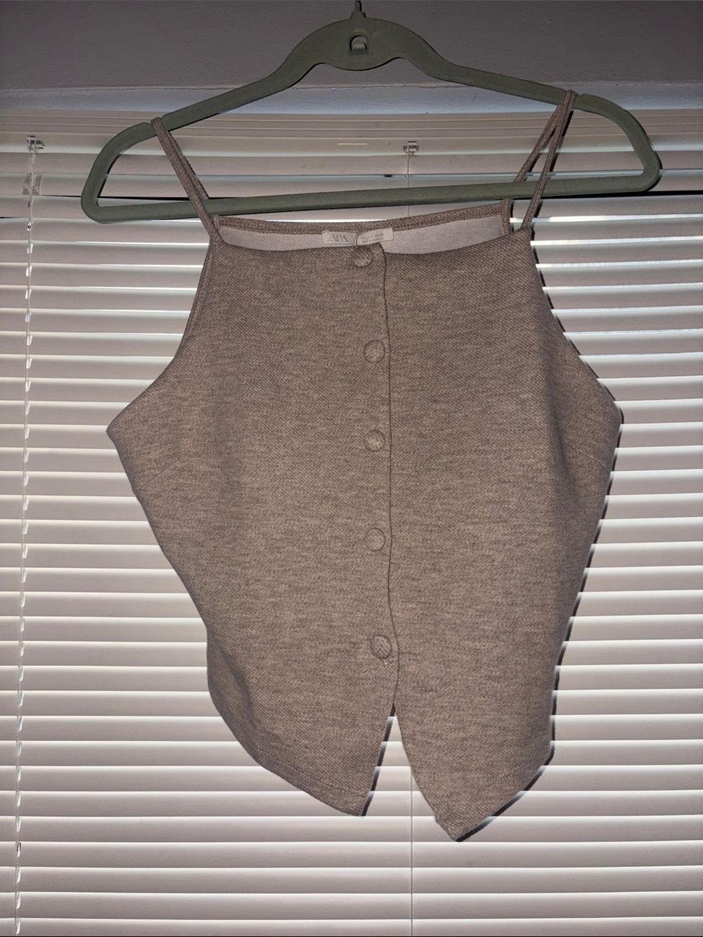 Zara Button-Front Knit Cami Top